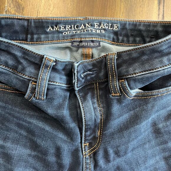 American Eagle Outfitters Jegging Dark Wash Jeans, Women's Size 0 - Picture 2 of 8